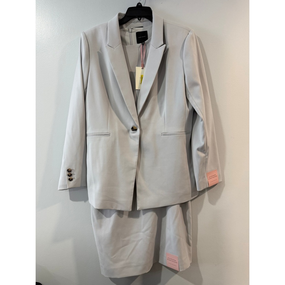 Alex Marie Stone Suit Set Blazer and Sheath Dress Size 14 Anywhere Everywhere